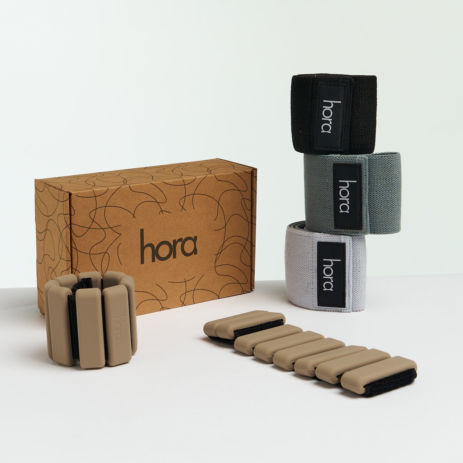 Kit Bandes de résistance et bracelets lestés marron